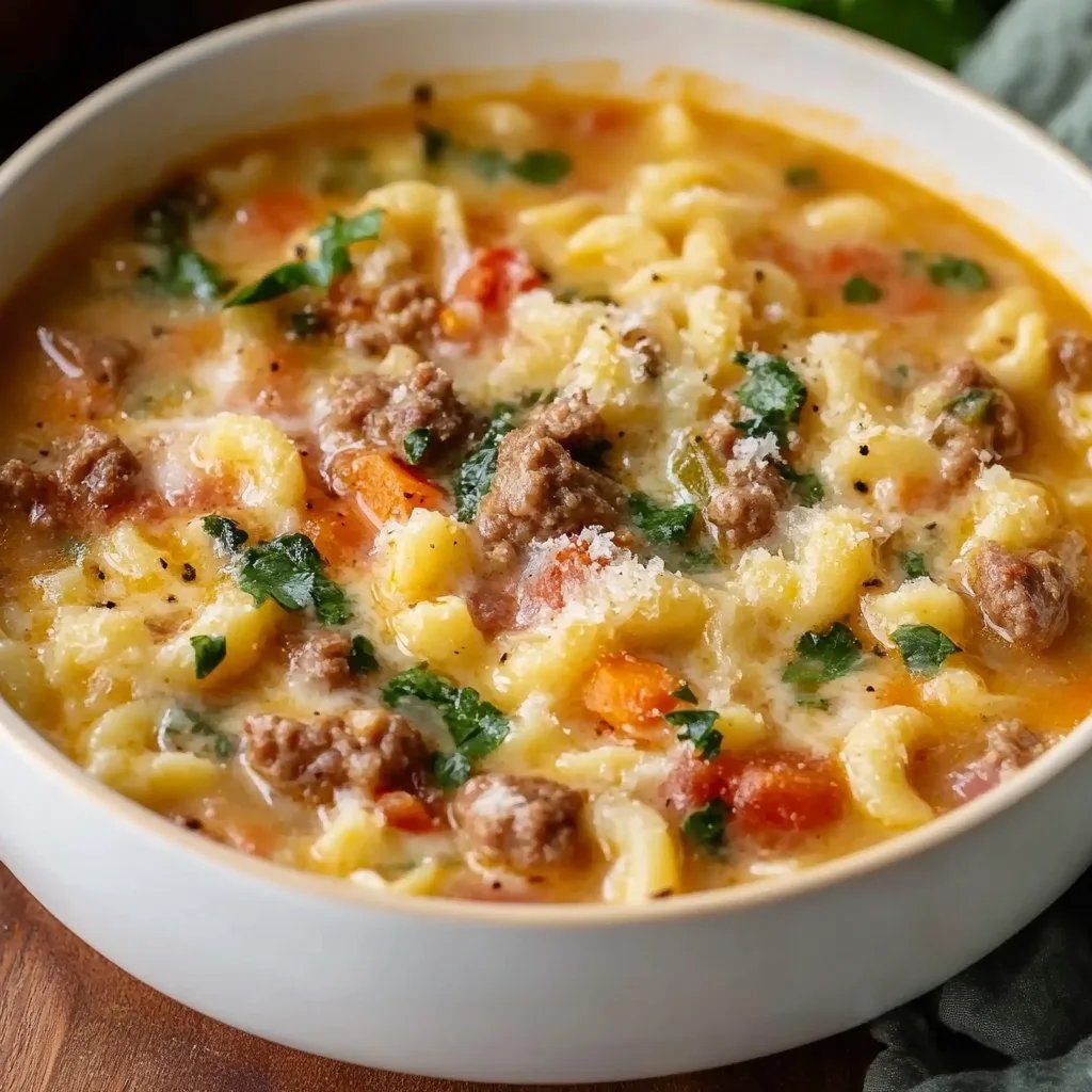Italian Sausage Pasta Soup
