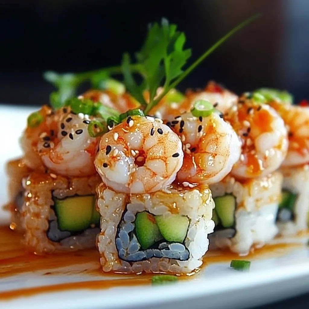 Spicy Shrimp Sushi Stacks