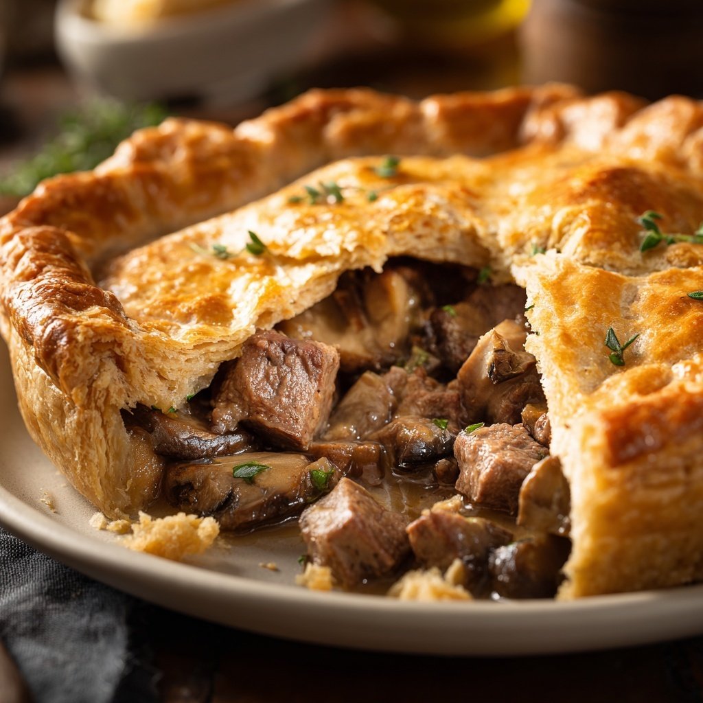 Comfort Food Beef and Mushroom Pot Pie