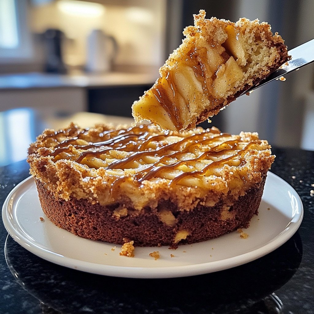 Apple Crumb Cake – Topped with Cinnamon Apple Drizzle