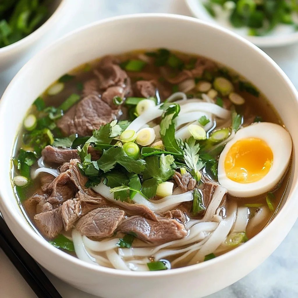 Authentic Beef Pho Noodle Soup
