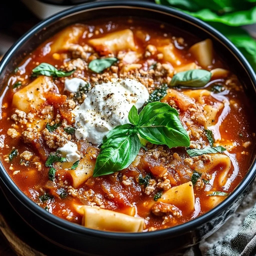 Crockpot Lasagna Soup