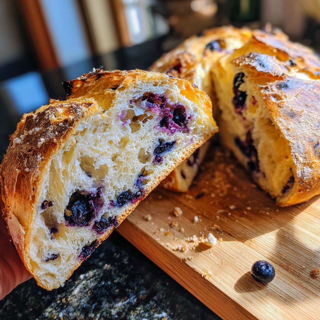 Lemon Blueberry Sourdough Bread Bakery Style
