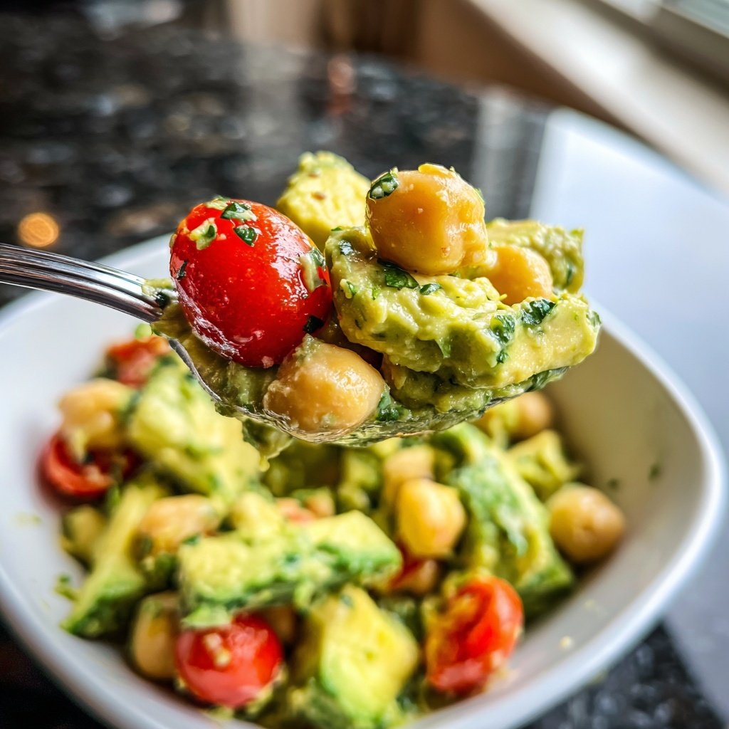 Healthy & Light Avocado Chickpea Salad