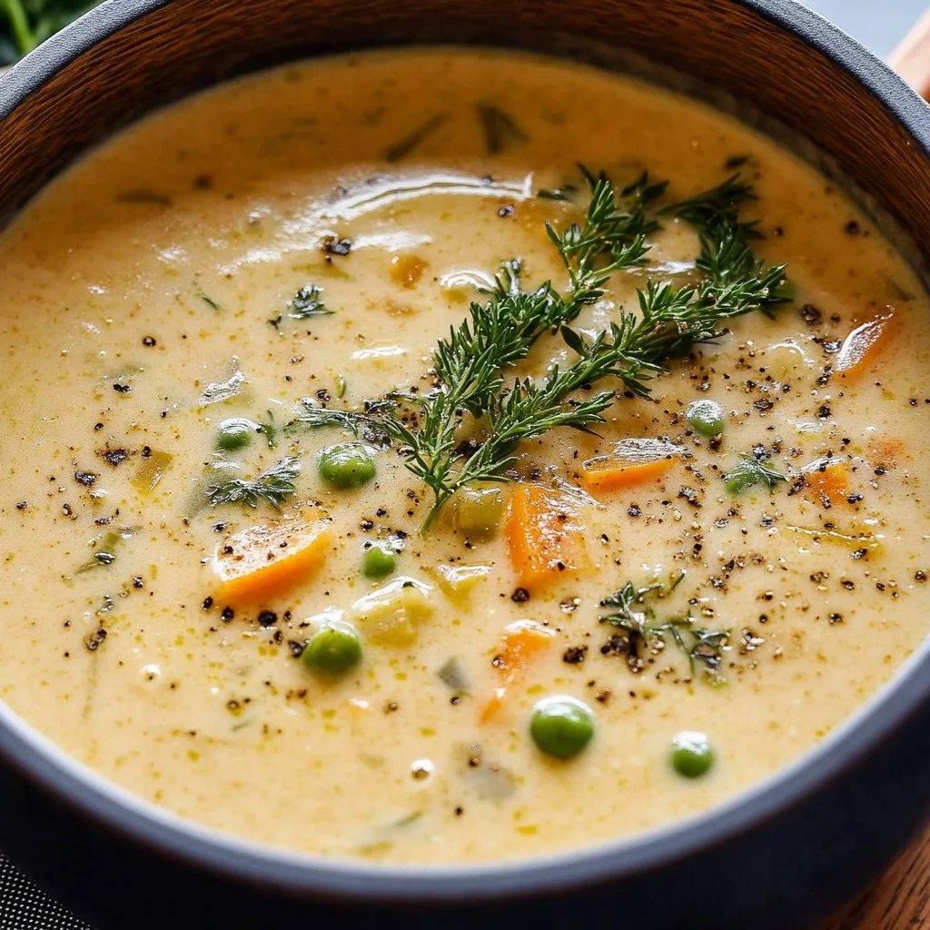 One Pot Creamy Vegetable Soup
