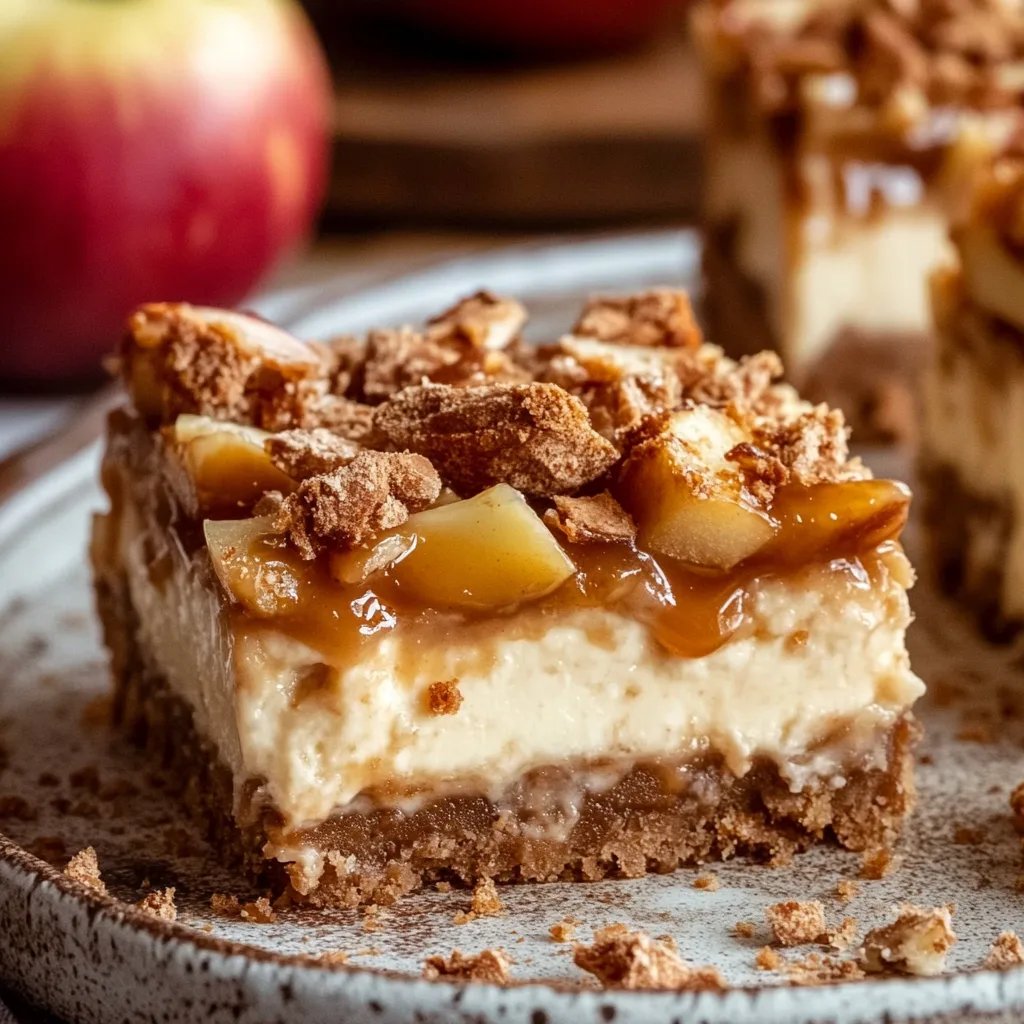 Caramel Apple Cheesecake Bars