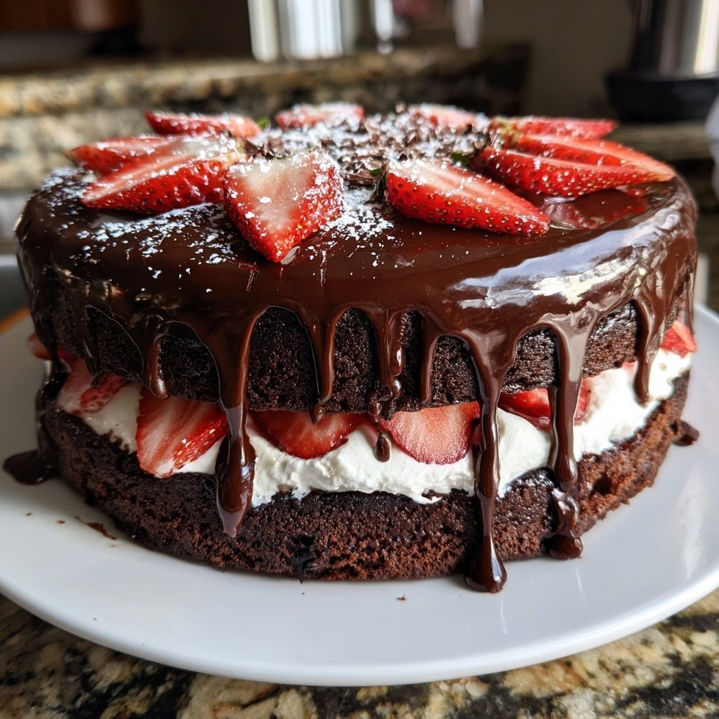 Strawberry Chocolate Cake