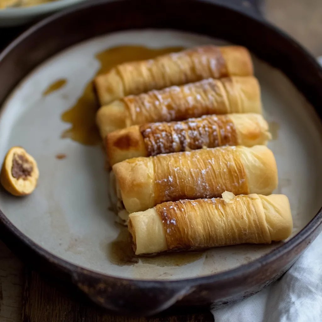 Hazelnut Custard Fillo Cigars