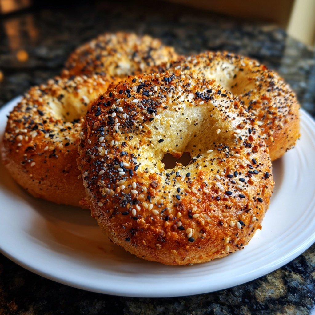Air Fryer Protein Bagels